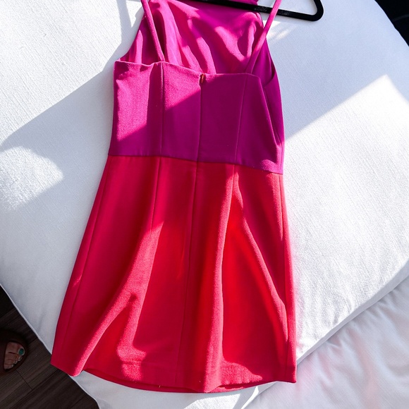 French Connection Fuchsia + Orange Dress - Picture 4 of 5
